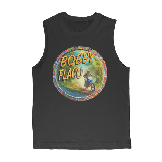 "Bike the World" Bobby Flaco - USaA Muscle Tank Top
