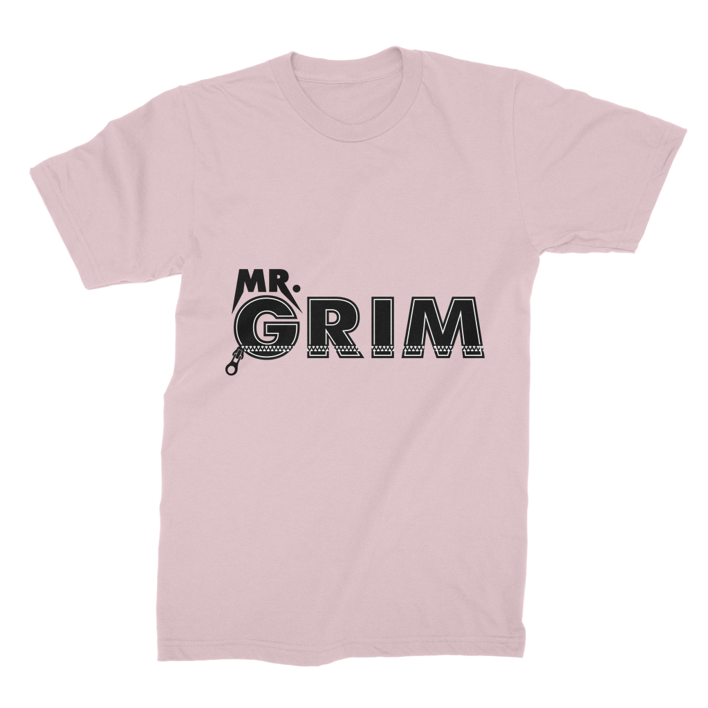 MR. Grim "Zipped Up" Premium Jersey Adult T-Shirt