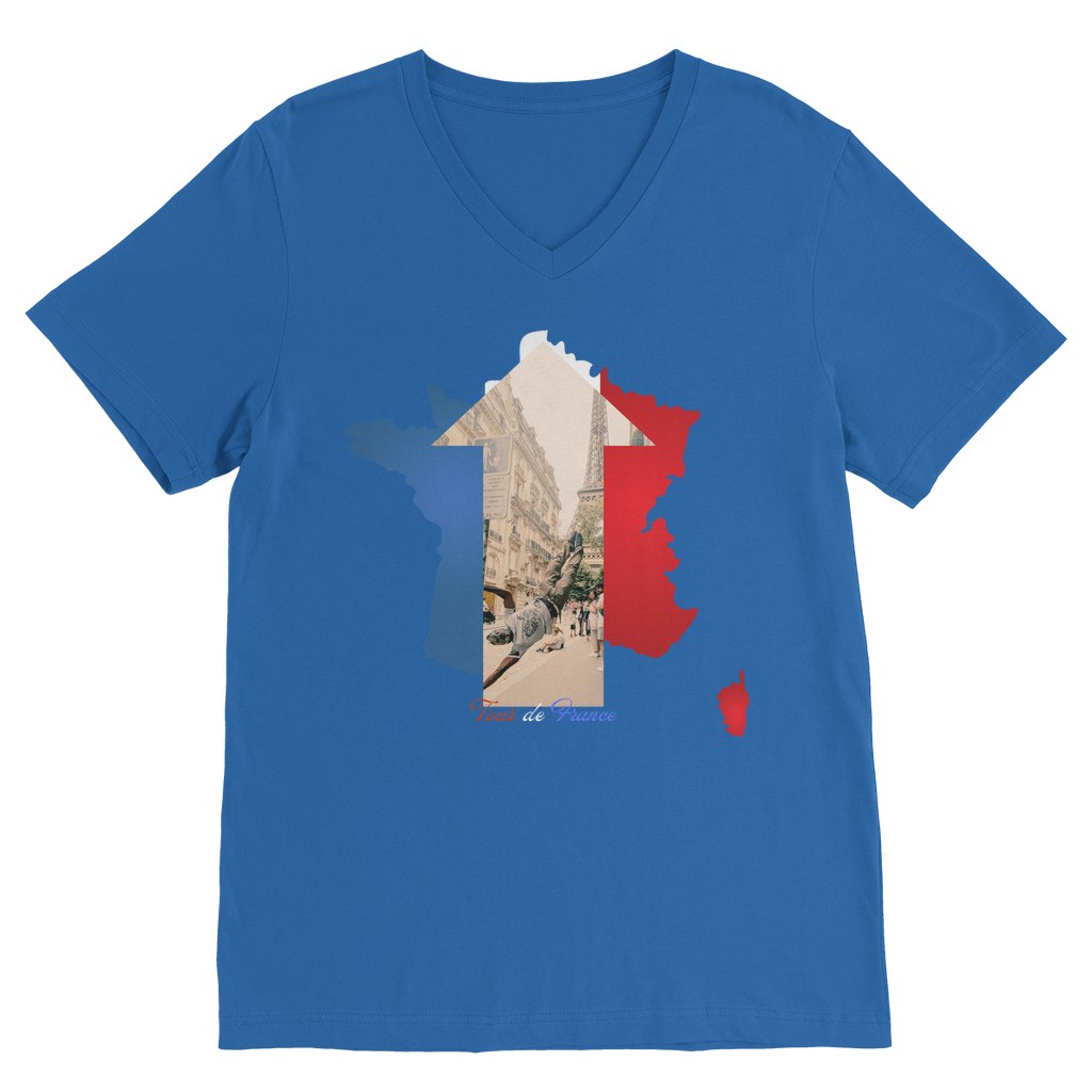 Tour de France Unisex V Neck Tee