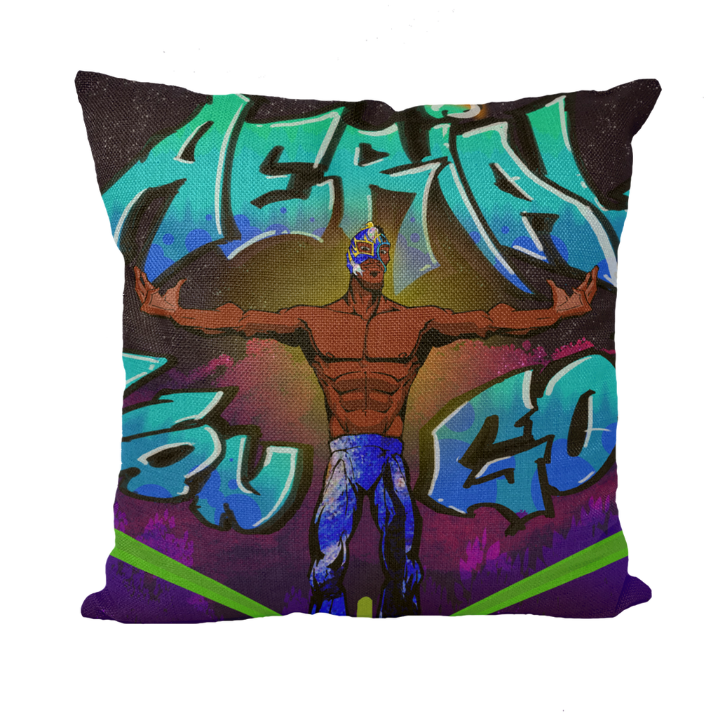 "Art Redeemer" - Aerial Van Go (USA) Throw Pillow