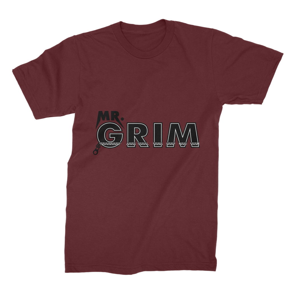 MR. Grim "Zipped Up" Premium Jersey Adult T-Shirt