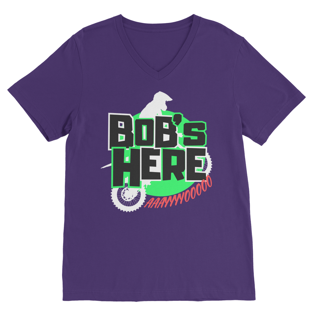 "Bob's Here" Bobby Flaco - USA V Neck Tee