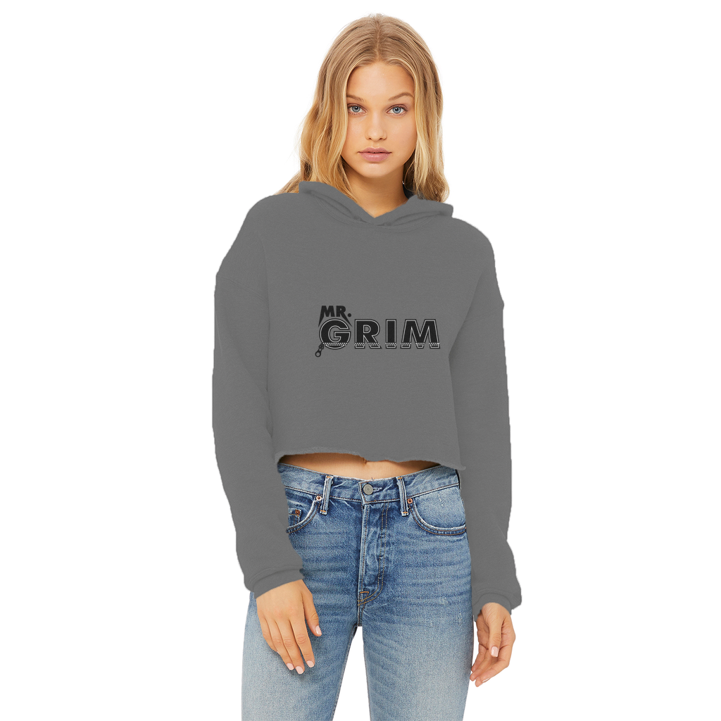 MR. Grim "Zipped Up" Women's Wear Crop Top Hoodie