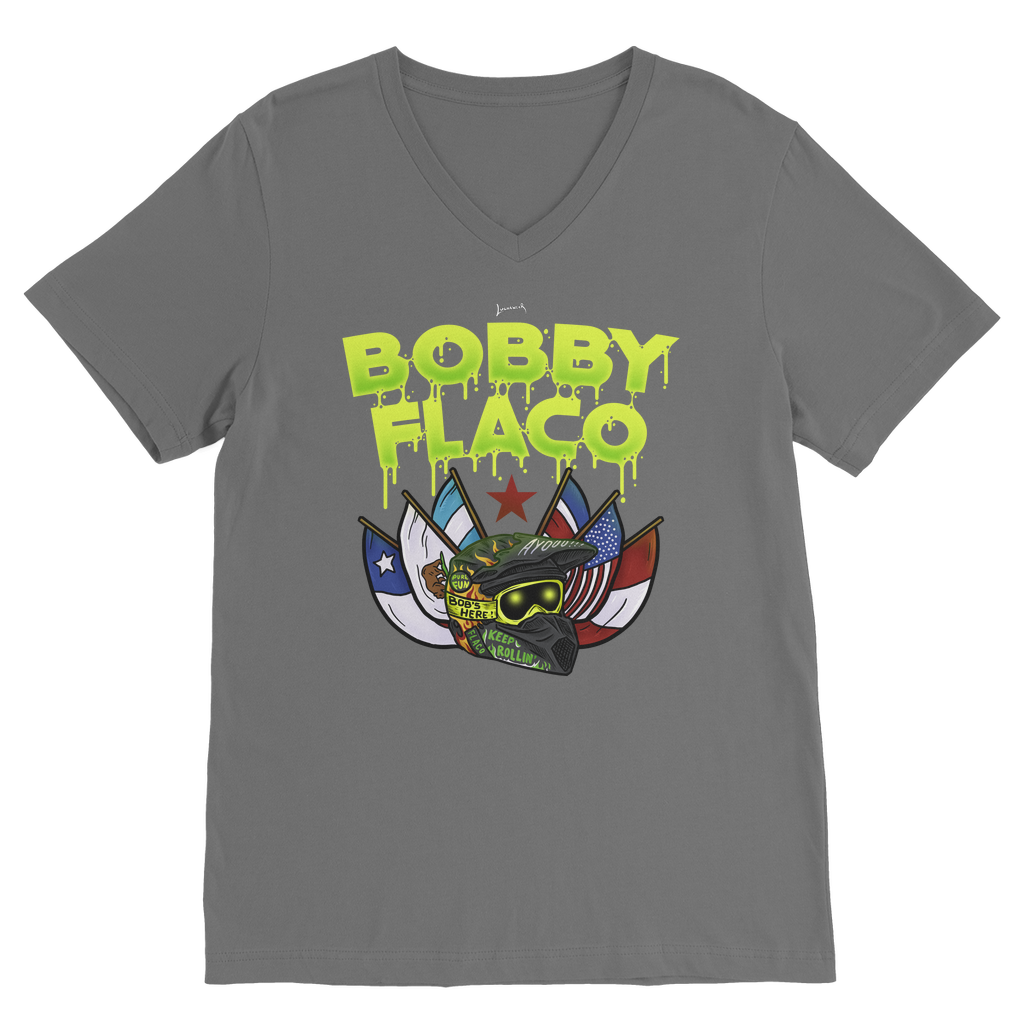 Bobby Flaco (USA) "World Tour" V Neck Tee