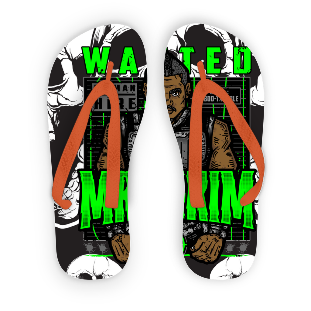 MR. Grim "Wanted" Adult Flip Flops