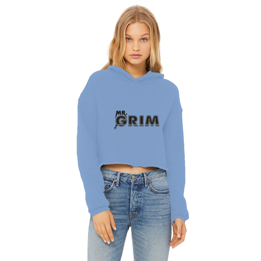 MR. Grim "Zipped Up" Women's Wear Crop Top Hoodie