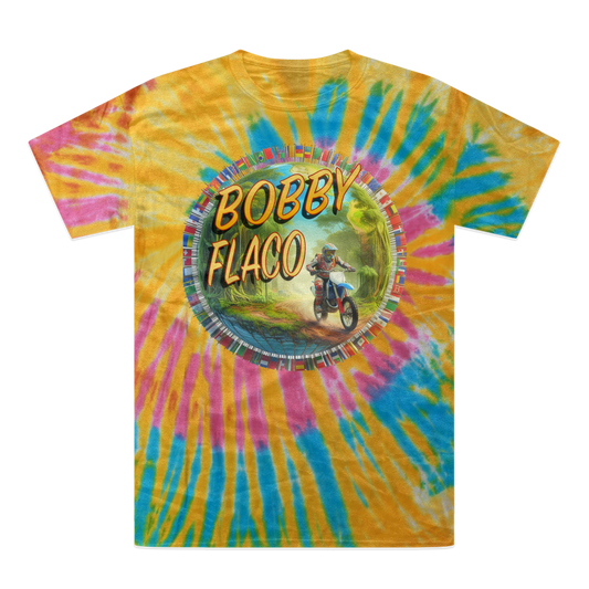"Bike the World" Bobby Flaco - USaA Tie-Dye T-Shirt