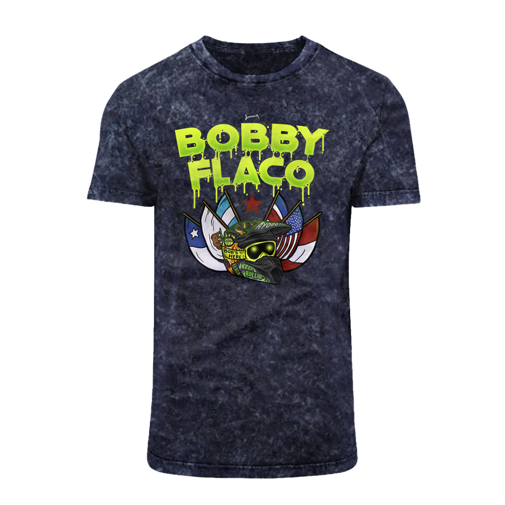 Bobby Flaco (USA) "World Tour" Acid Washed T-Shirt