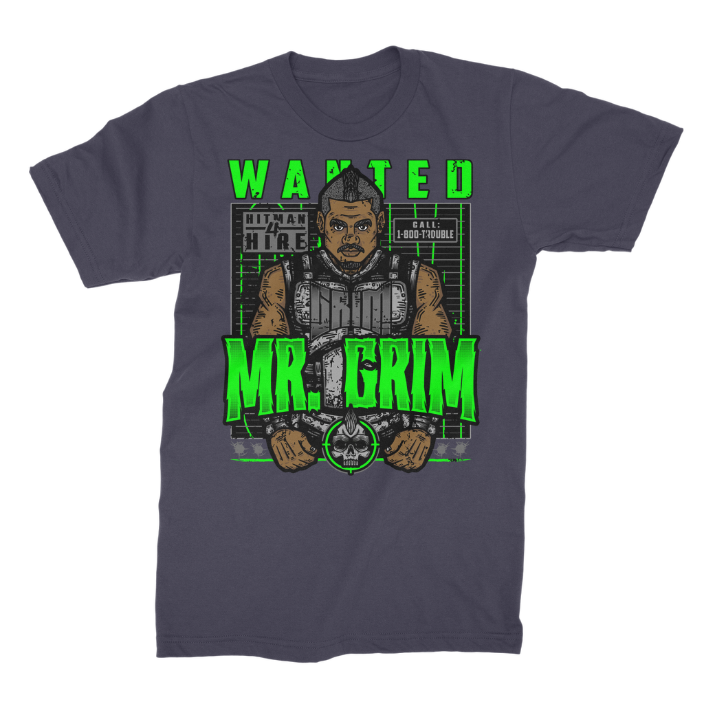 MR. Grim "Wanted" Premium Jersey Adult T-Shirt