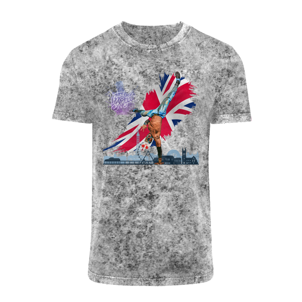 "Van Go to UK" - Aerial Van Go Acid Washed T-Shirt