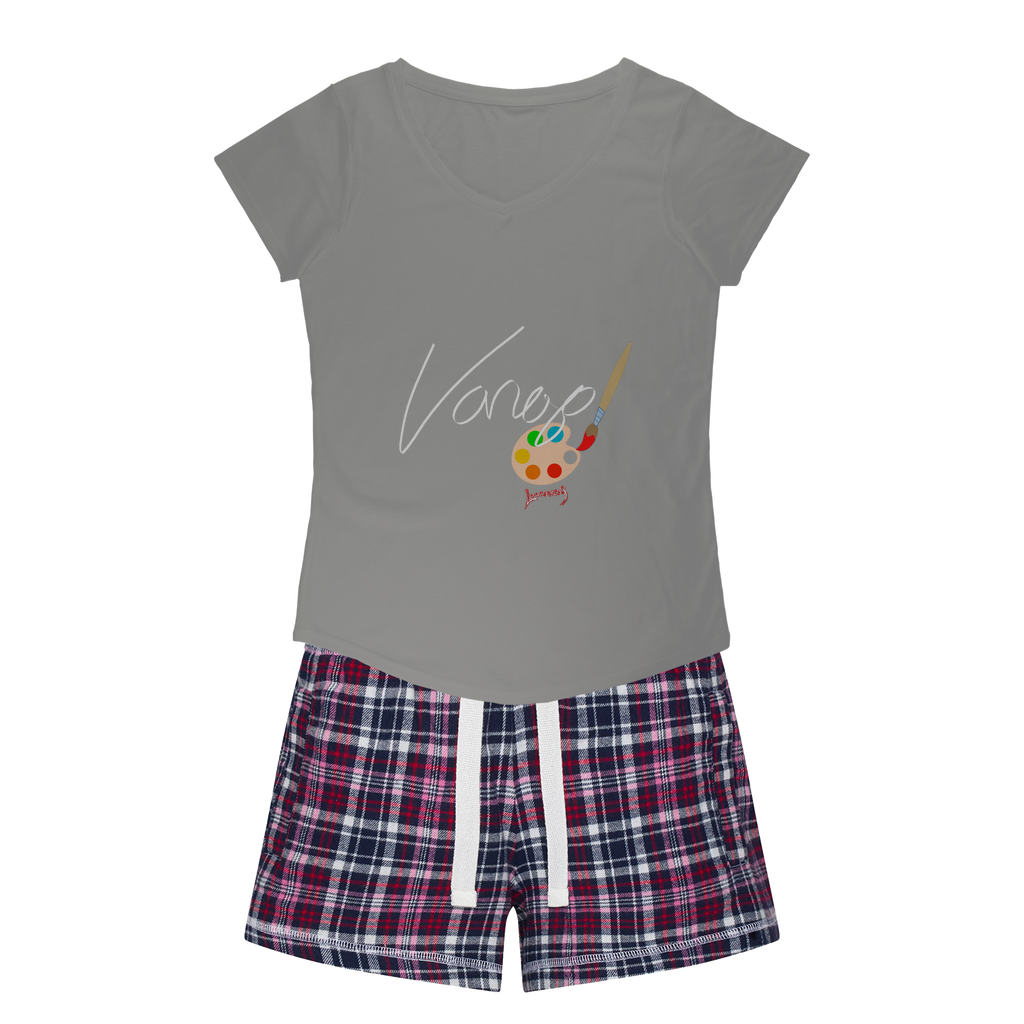 Aerial Van Go (USA) "Siggy" Women's Pajamas w/ Flannel Shorts