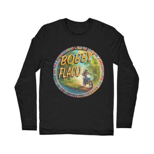 "Bike the World" Bobby Flaco - USaA Unisex Long Sleeve Tee