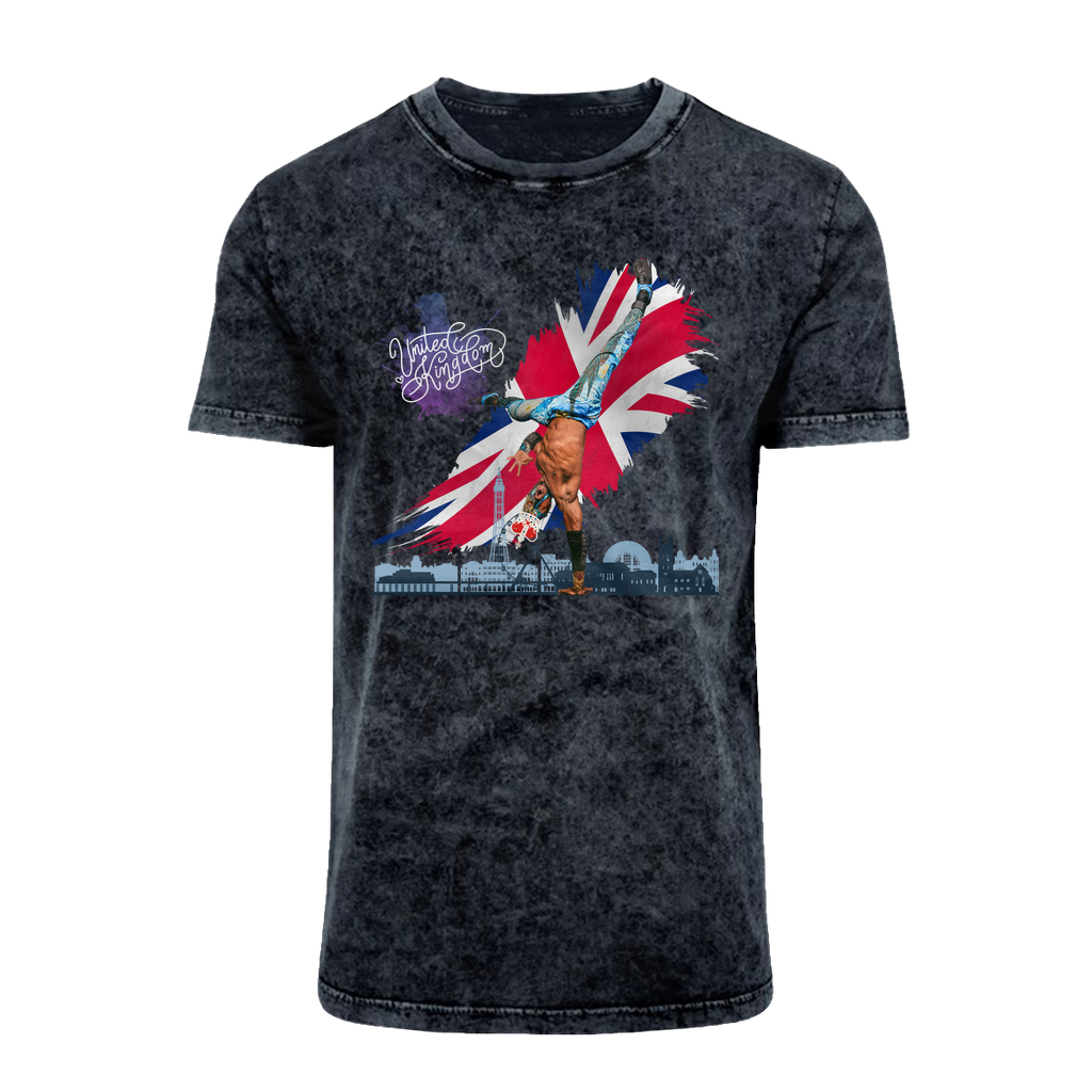 "Van Go to UK" - Aerial Van Go Acid Washed T-Shirt