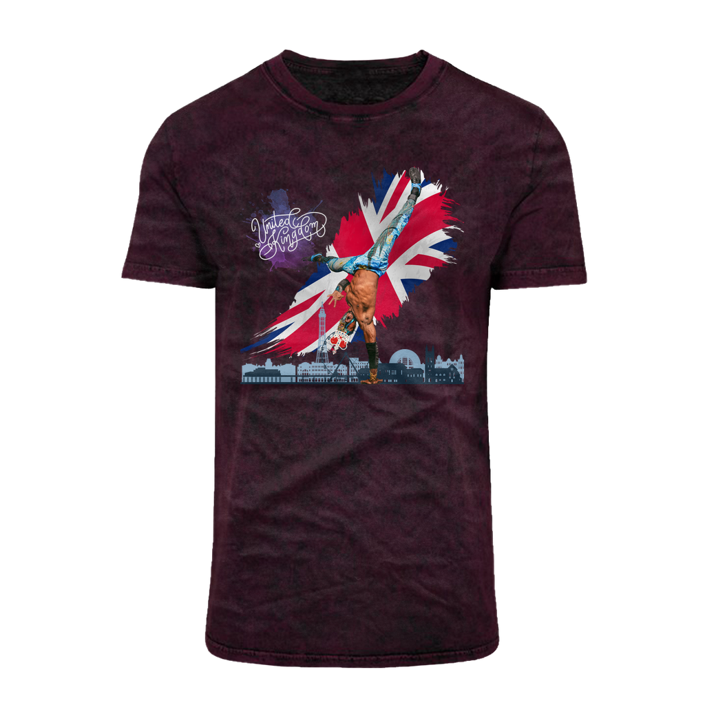 "Van Go to UK" - Aerial Van Go Acid Washed T-Shirt
