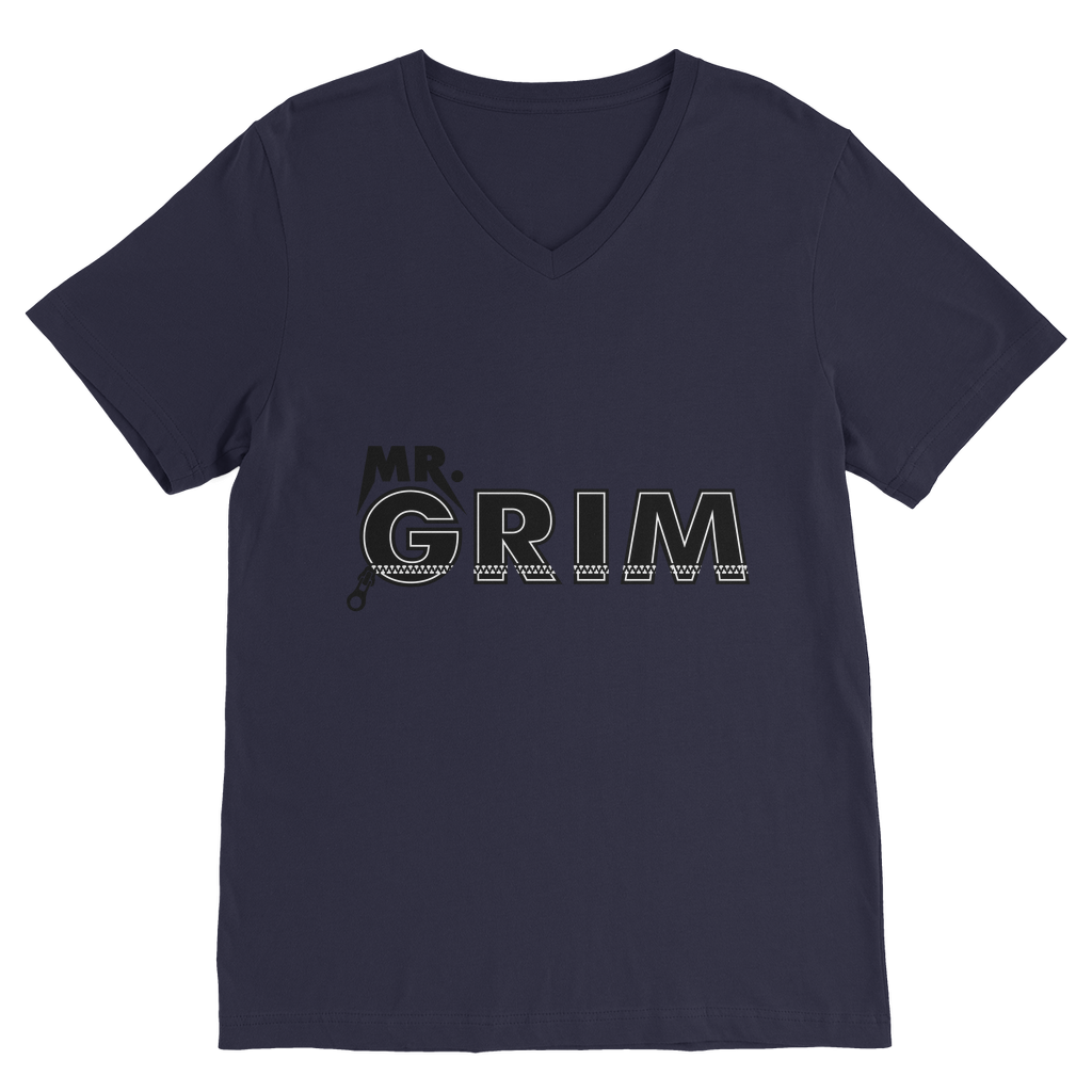 MR. Grim "Zipped Up" V Neck Tee