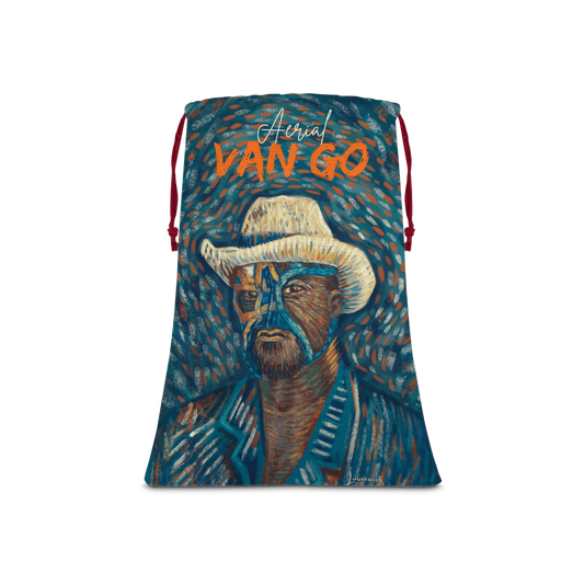 "Self Portrait" - Aerial Van Go (USA) Drawstring Bag