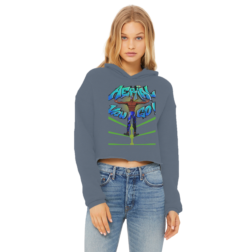 "Art Redeemer" - Aerial Van Go (USA) Women's Wear Crop Top Hoodie