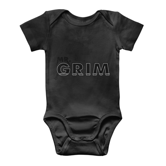 MR. Grim "Zipped Up" Baby Onesie