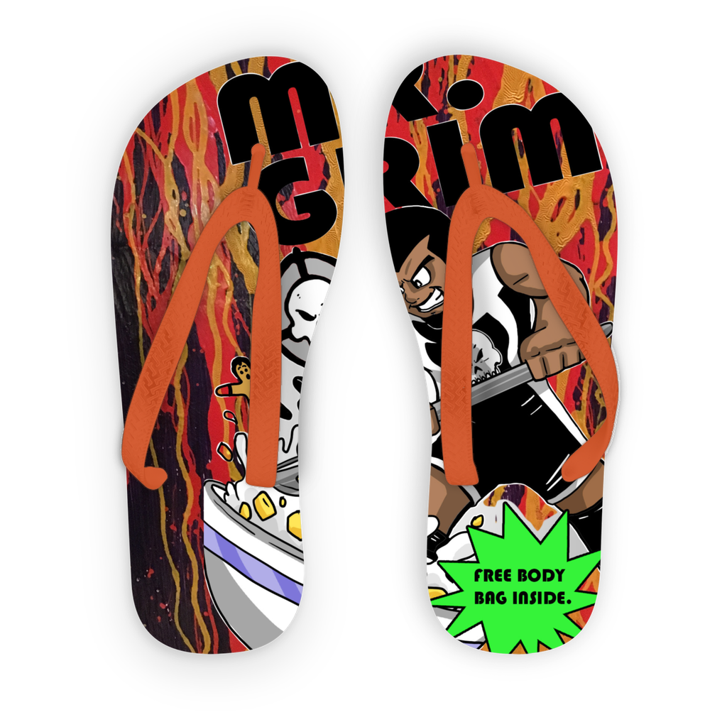 MR. Grim "Special Cereal" (USA) Adult Flip Flops