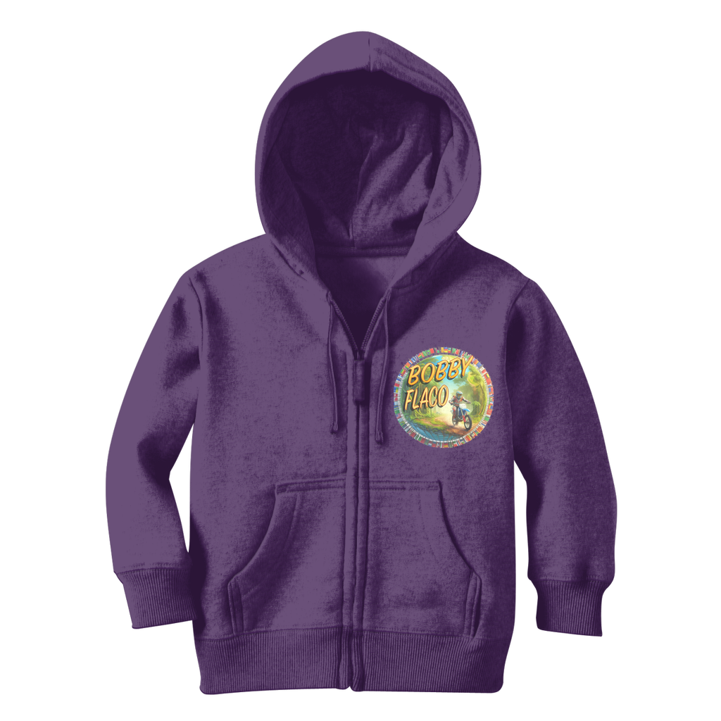 "Bike the World" Bobby Flaco - USaA Youthwear Zip Hoodie