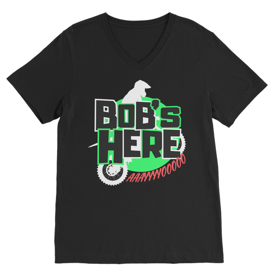 "Bob's Here" Bobby Flaco - USA V Neck Tee