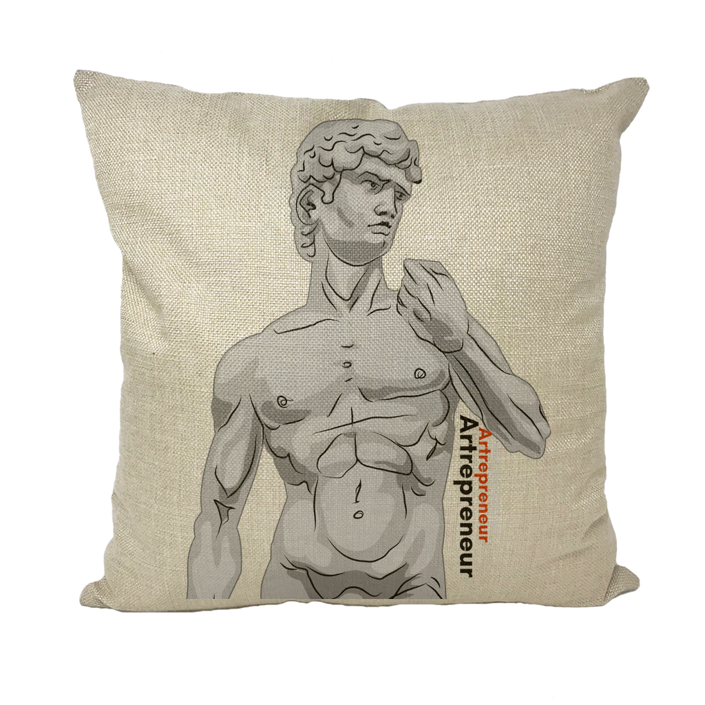 Aerial Van Go "Artrepreneur" (USA) Throw Pillow