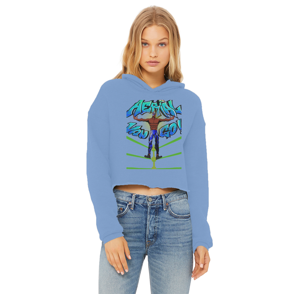 "Art Redeemer" - Aerial Van Go (USA) Women's Wear Crop Top Hoodie