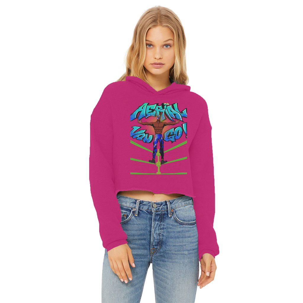 "Art Redeemer" - Aerial Van Go (USA) Women's Wear Crop Top Hoodie