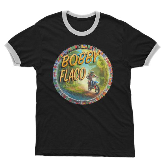 "Bike the World" Bobby Flaco - USaA Ringer Tee