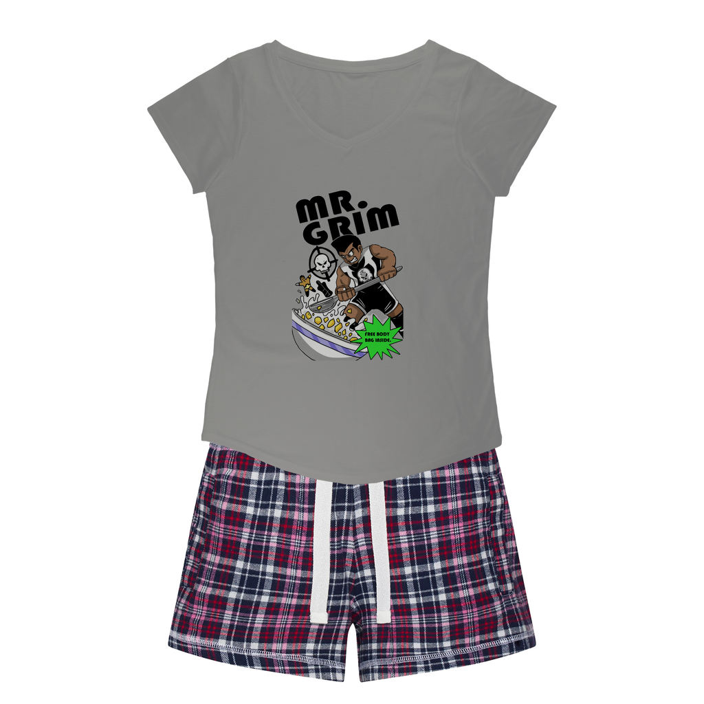 MR. Grim "Special Cereal" (USA) Women's Pajamas w/ Flannel Shorts
