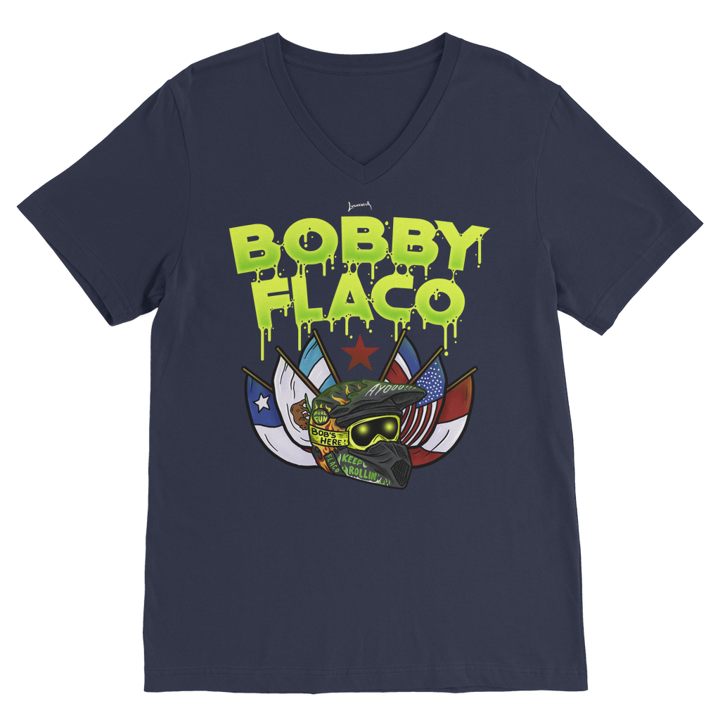 Bobby Flaco (USA) "World Tour" Unisex V Neck Tee