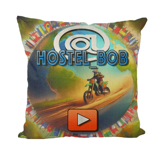 "Hostel Bob" - Bobby Flaco - USA Throw Pillow with Insert