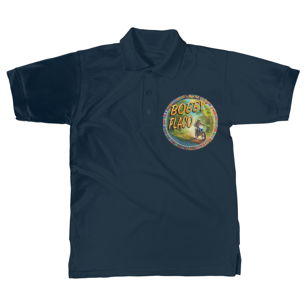 "Bike the World" Bobby Flaco - USaA Unisex Adult Polo Shirt