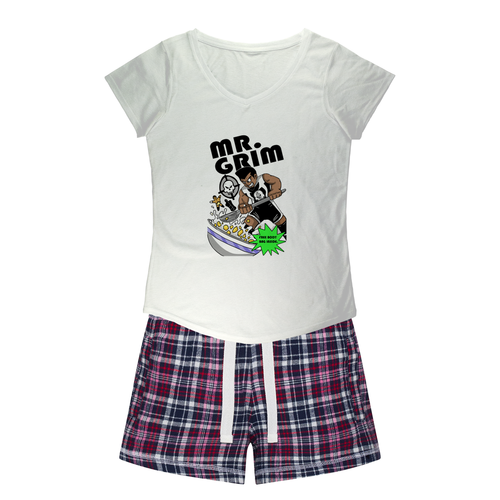 MR. Grim "Special Cereal" (USA) Women's Pajamas w/ Flannel Shorts