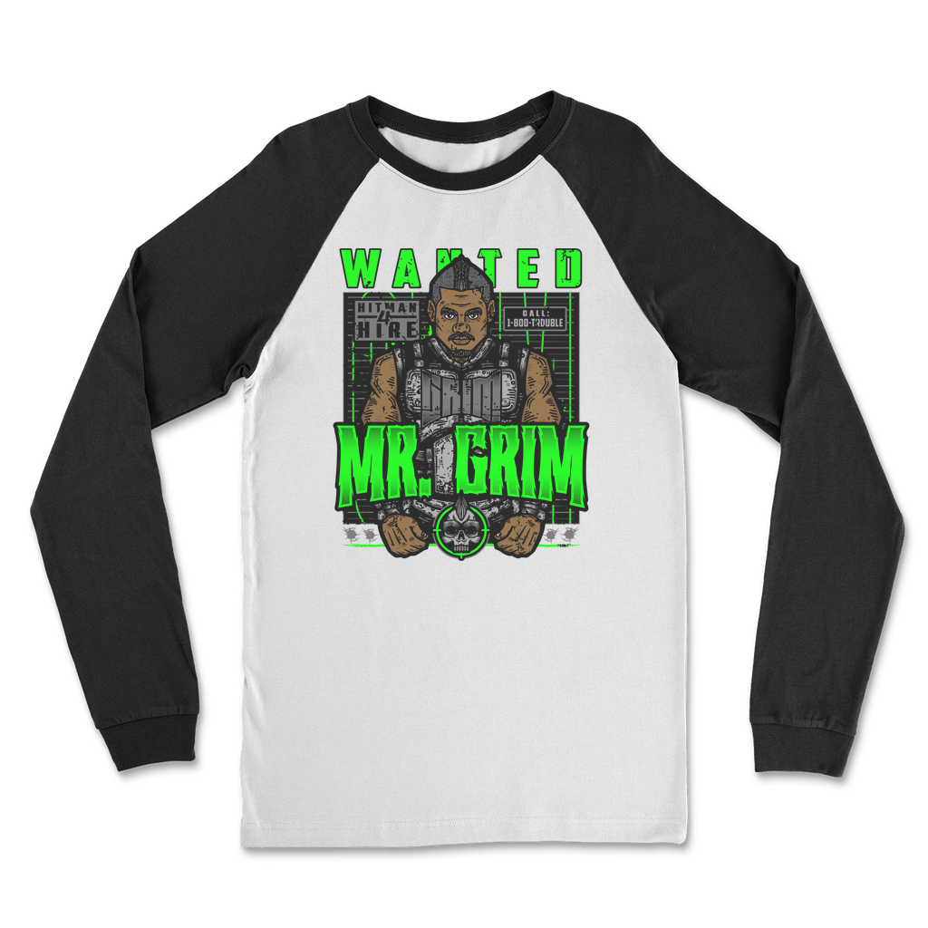 MR. Grim "Wanted" Classic Raglan Long Sleeve Shirt