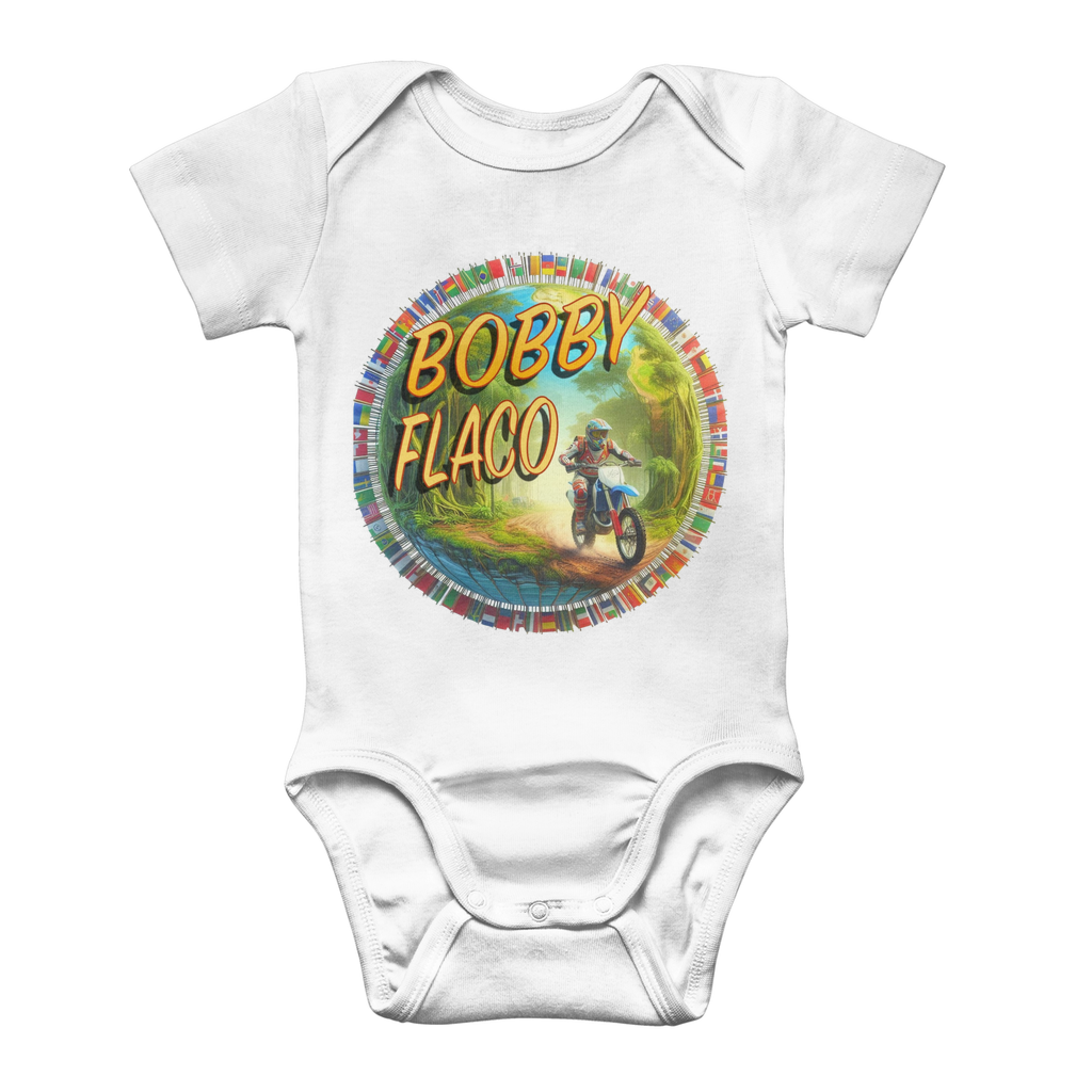 "Bike the World" Bobby Flaco - USaA Baby Onesie