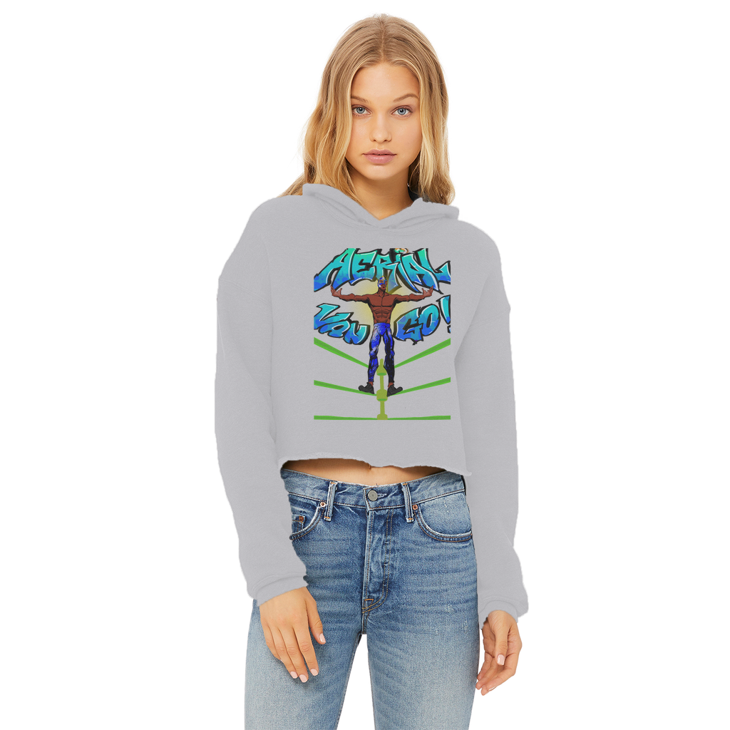 "Art Redeemer" - Aerial Van Go (USA) Women's Wear Crop Top Hoodie