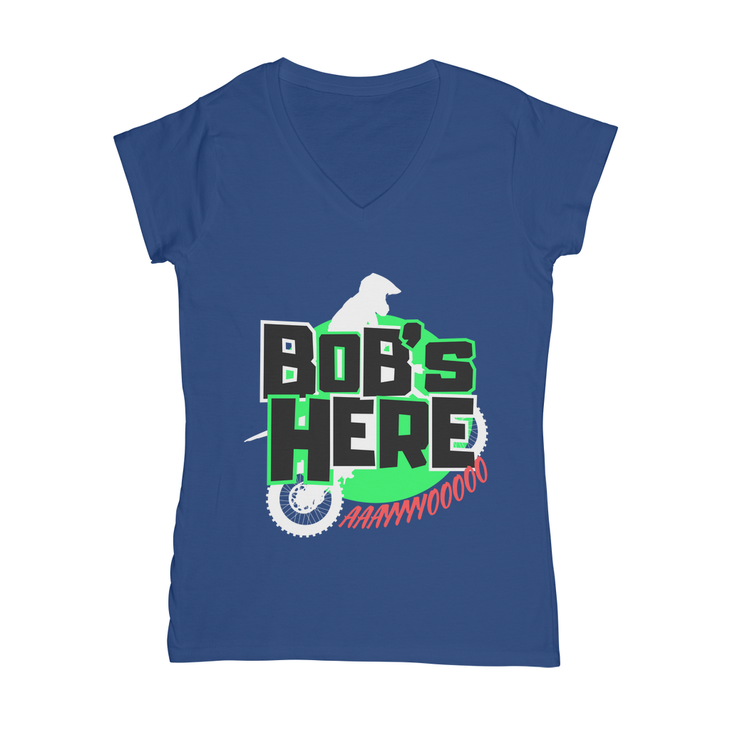 "Bob's Here" Bobby Flaco - USA Women's Wear V-Neck T-Shirt