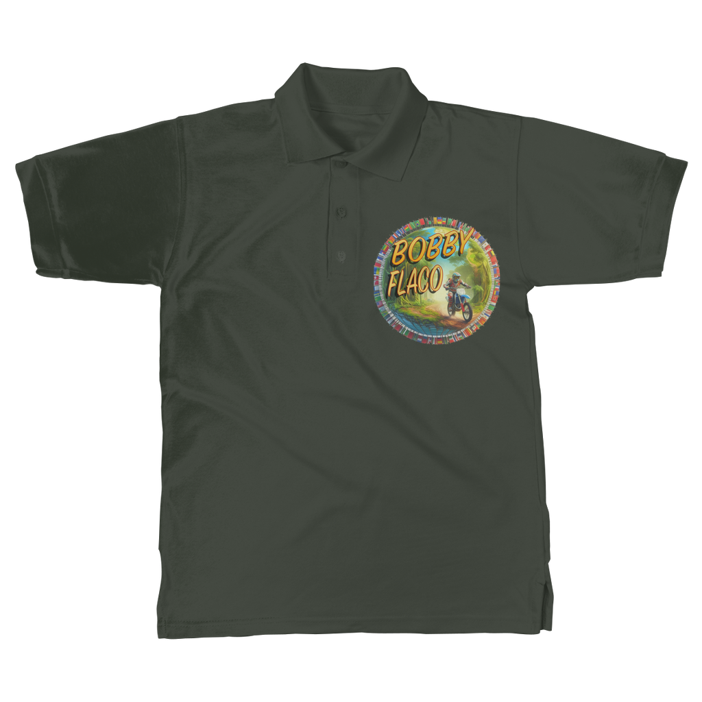 "Bike the World" Bobby Flaco - USaA Unisex Adult Polo Shirt