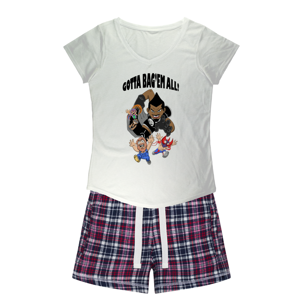 MR. Grim "Gotta Bag Em All" Women's Pajamas w/ Flannel Shorts