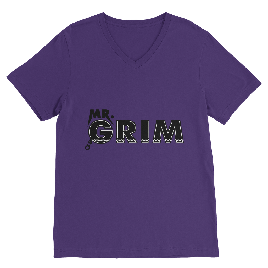 MR. Grim "Zipped Up" V Neck Tee