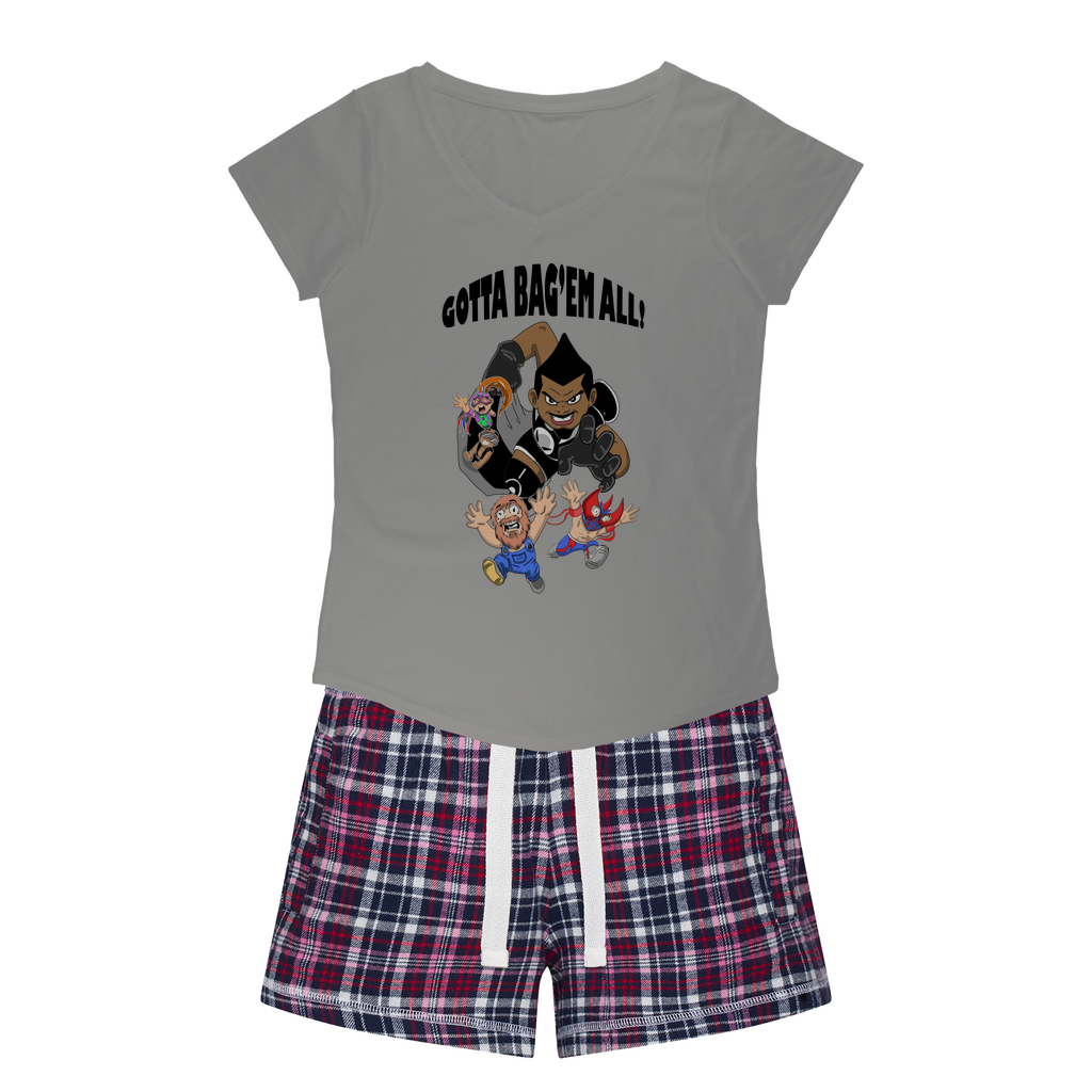 MR. Grim "Gotta Bag Em All" Women's Pajamas w/ Flannel Shorts