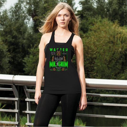 MR. Grim "Wanted" Women's Wear Loose Racerback Tank Top