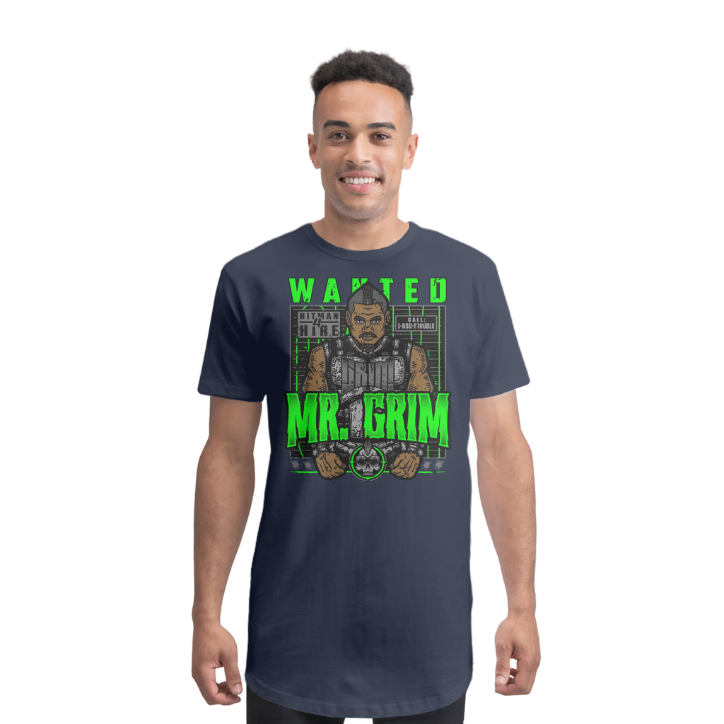 MR. Grim "Wanted" Premium Long Body T-Shirt