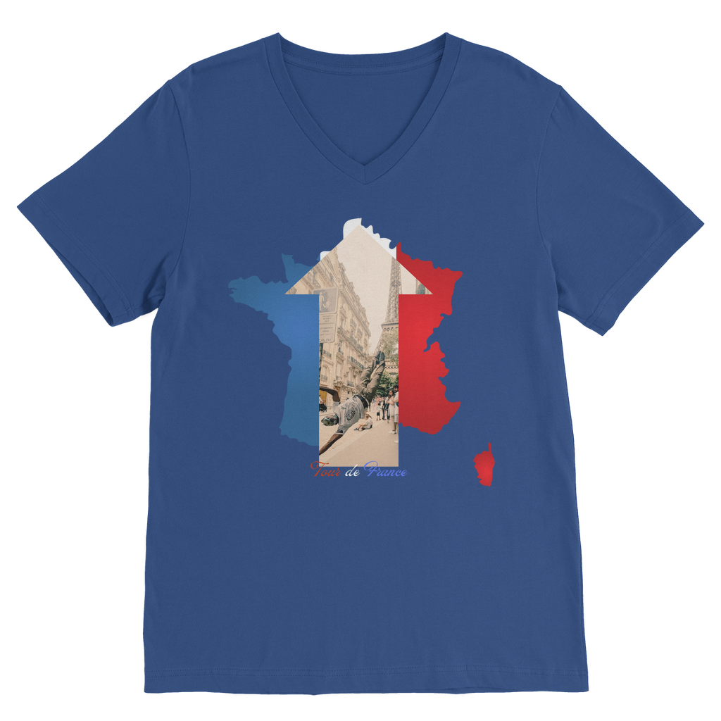 Tour de France V Neck Tee