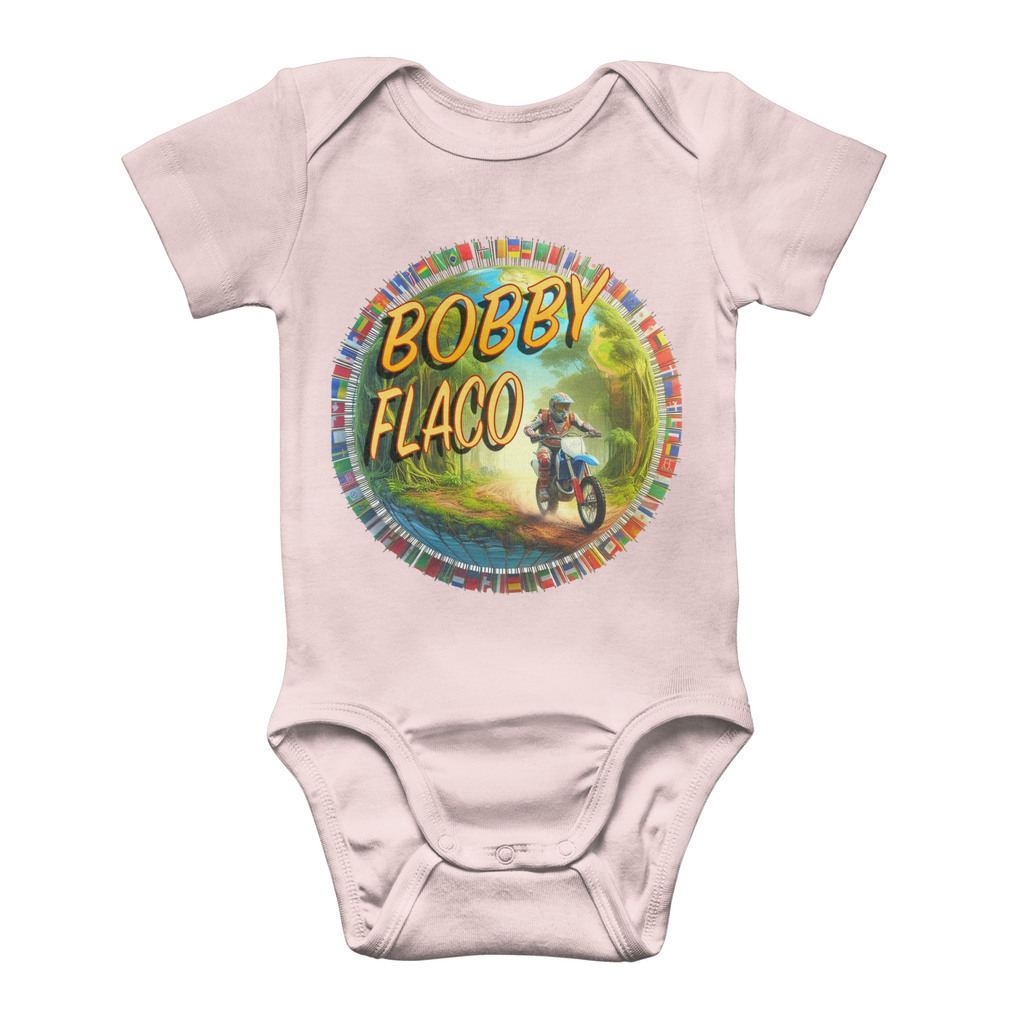 "Bike the World" Bobby Flaco - USaA Baby Onesie