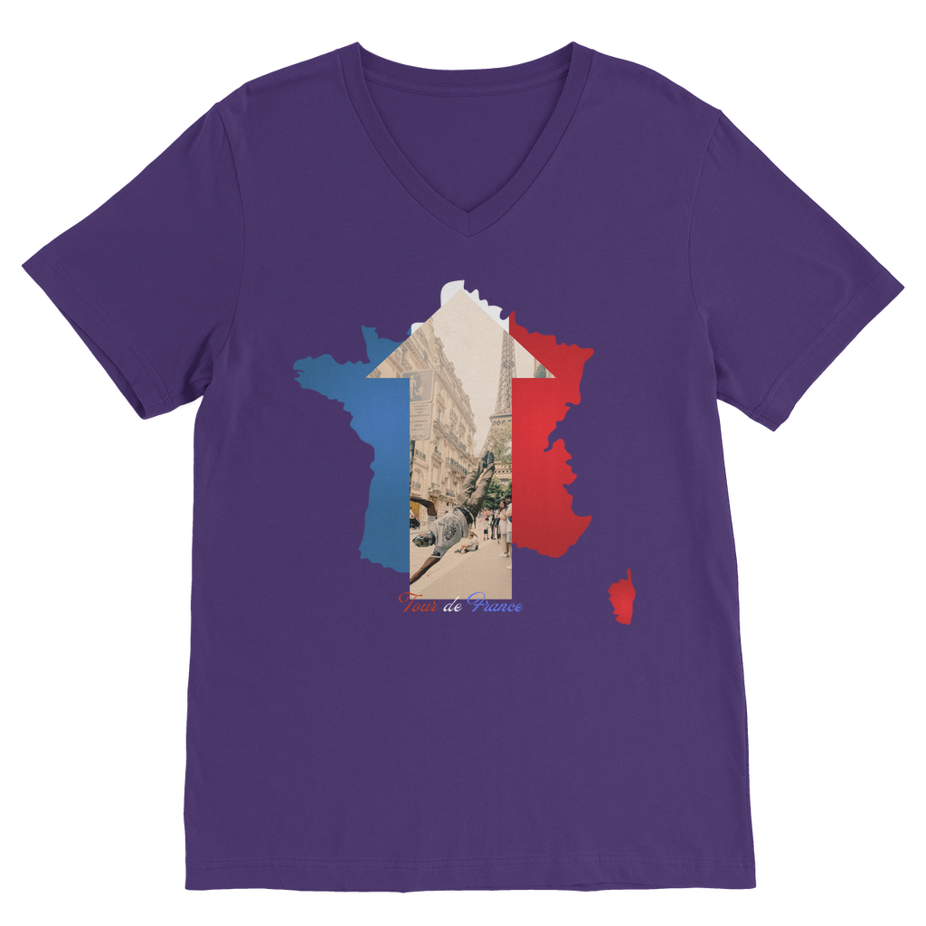 Tour de France V Neck Tee