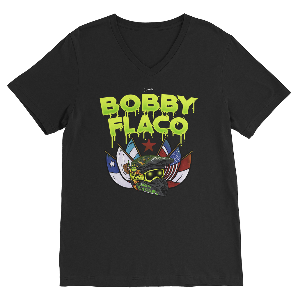 Bobby Flaco (USA) "World Tour" V Neck Tee