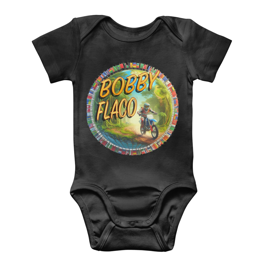 "Bike the World" Bobby Flaco - USaA Baby Onesie