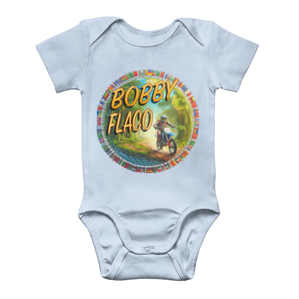 "Bike the World" Bobby Flaco - USaA Baby Onesie